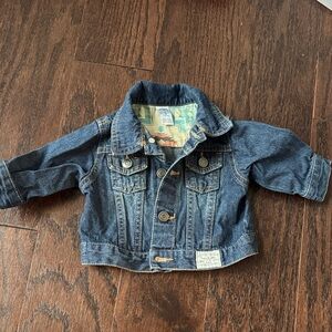 Carter's Dark Blue Denim Jacket with Fun Lining